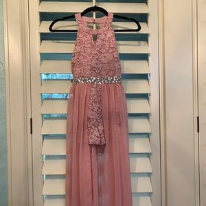 Speechless Girls Light Pink full length Romper dress!💗